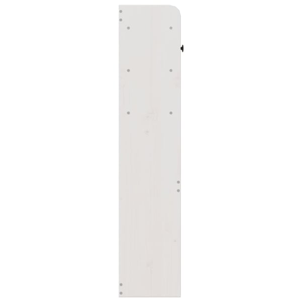 vidaXL Hodegavl med oppbevaring hvit 150 cm heltre furu