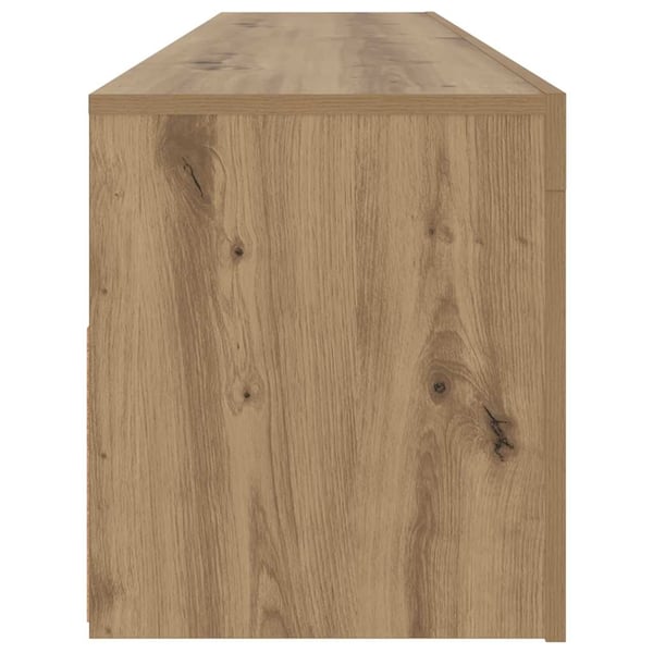 vidaXL TV-benk med LED-lys artisan eik 120x35x40 cm konstruert tre