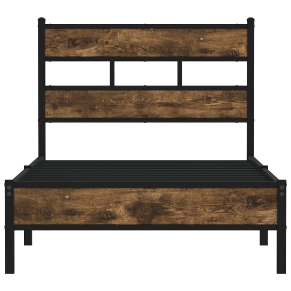 vidaXL Sengeramme uten madrass med hodegavl sonoma eik 100x200 cm