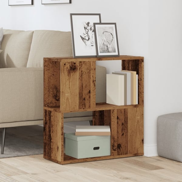 vidaXL bogreol 60x24x63 cm konstrueret træ antikt træ