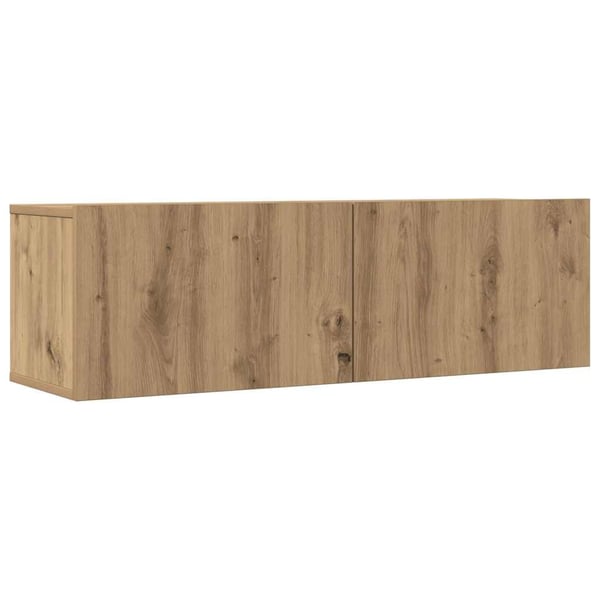vidaXL Veggmonterte TV-benker 2 stk artisan eik 100x30x30 cm