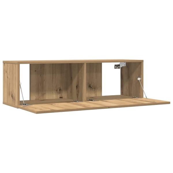vidaXL Veggmonterte TV-benker 2 stk artisan eik 100x30x30 cm