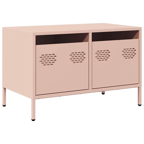 vidaXL TV-taso pinkki 68x39x43,5 cm kylmävalssattu teräs