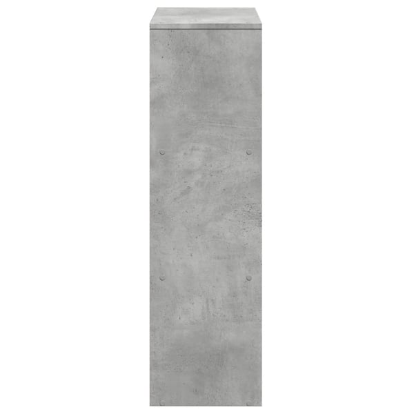 vidaXL Romdeler bokhylle 3 etasjer betonggrå 99x29x99cm konstruert tre