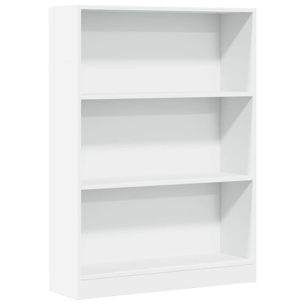 vidaXL Bokhylle hvit 80x24x109 cm konstruert tre