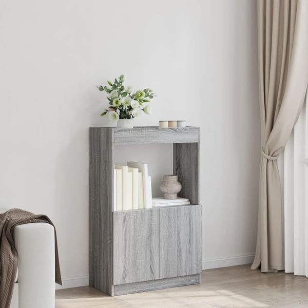 vidaXL skab 63x33x100 cm konstrueret træ grå sonoma-eg