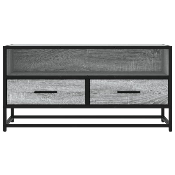 vidaXL TV-benk grå sonoma 80x34,5x40 cm konstruert tre og metall
