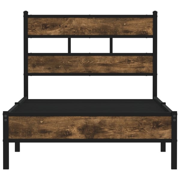 vidaXL Sengeramme uten madrass med hodegavl sonoma eik 80x200 cm