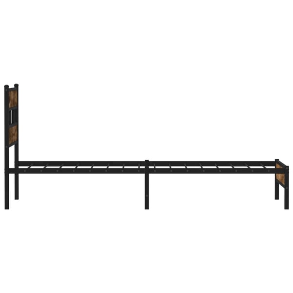 vidaXL sengeramme m. sengegavl 90x190 cm uden madras sonoma-eg