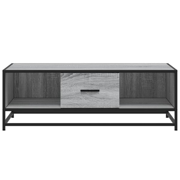 vidaXL Salongbord grå sonoma 100x57x35 cm konstruert tre og metall