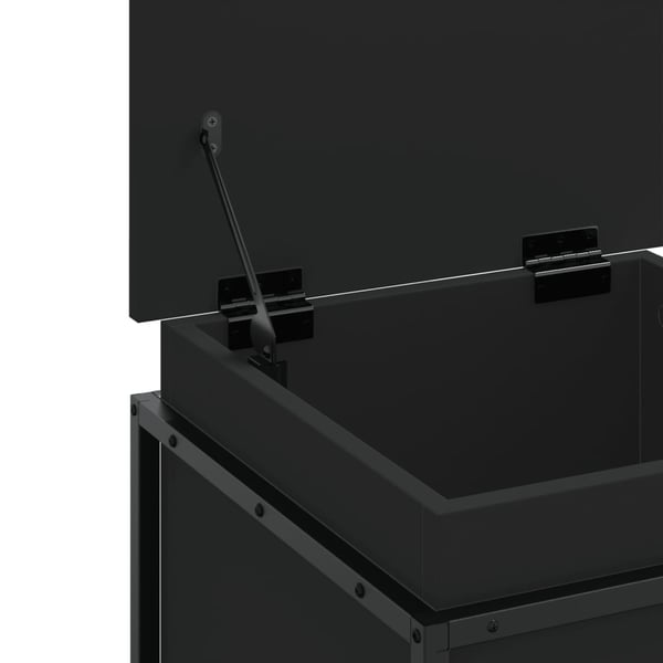 vidaXL Oppbevaringsboks med lokk svart 40x40x51,5 cm konstruert tre