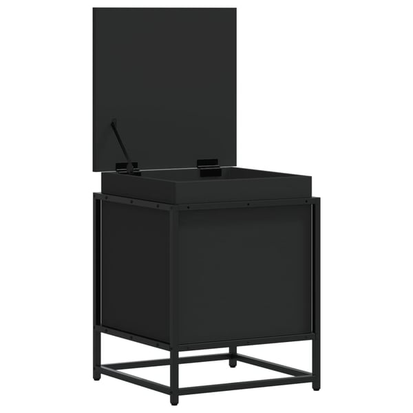 vidaXL Oppbevaringsboks med lokk svart 40x40x51,5 cm konstruert tre