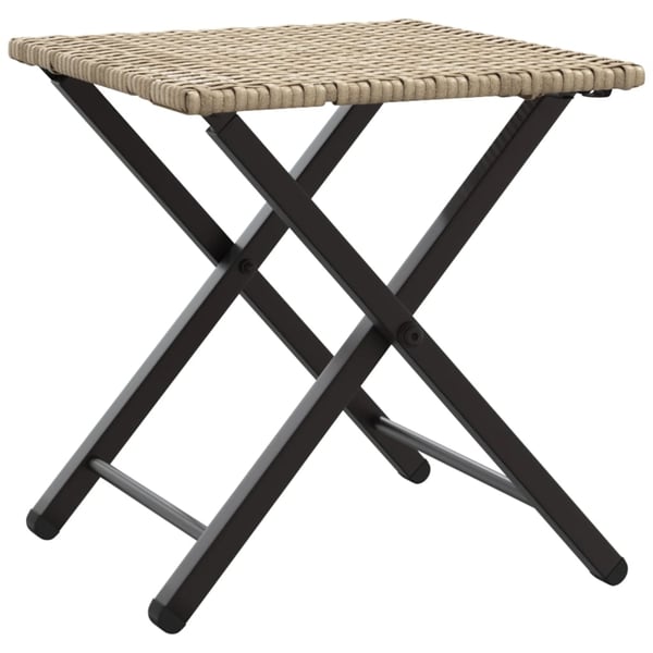 vidaXL Hagespisegruppe 5 deler beige polyrotting