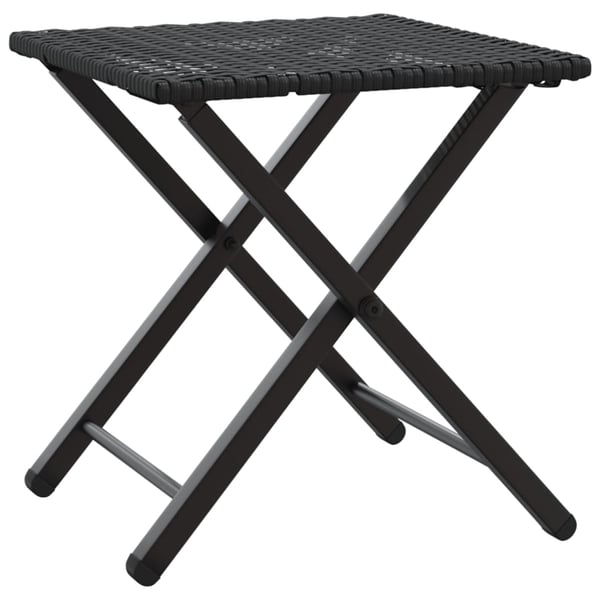 vidaXL Hagespisegruppe 5 deler sammenleggbar svart polyrotting