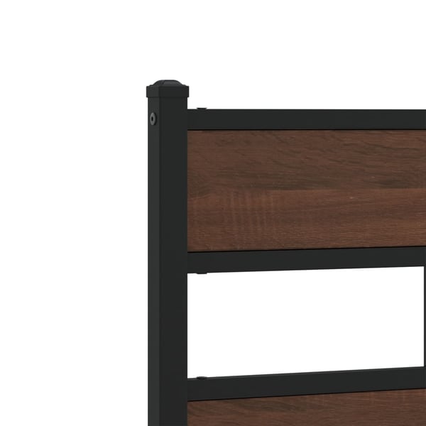 vidaXL sengeramme m. sengegavl 75x190 cm uden madras brunt eg