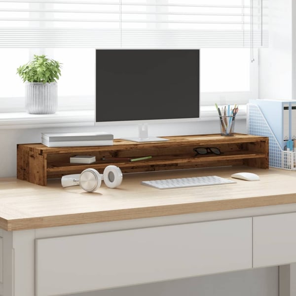 vidaXL Skjermstativ gammelt tre 100x24x13 cm konstruert tre