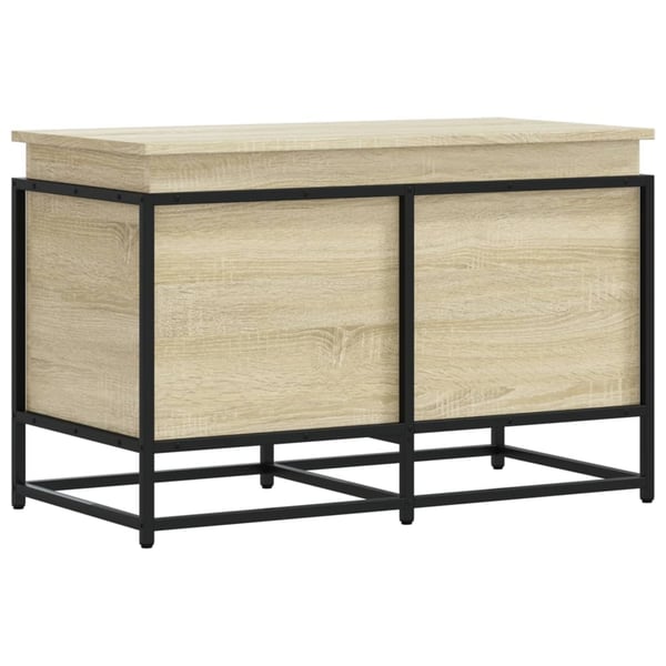 vidaXL Oppbevaringsboks lokk sonoma eik 80x40x51,5 cm konstruert tre