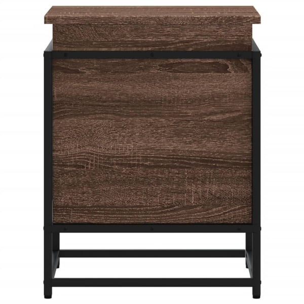 vidaXL Oppbevaringsboks med lokk brun eik 40x40x51,5 cm konstruert tre