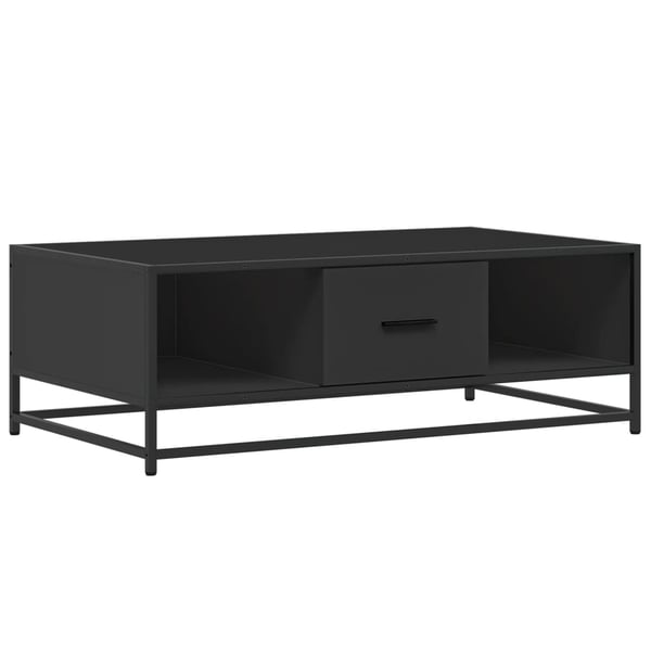 vidaXL Salongbord svart 100x57x35 cm konstruert tre og metall
