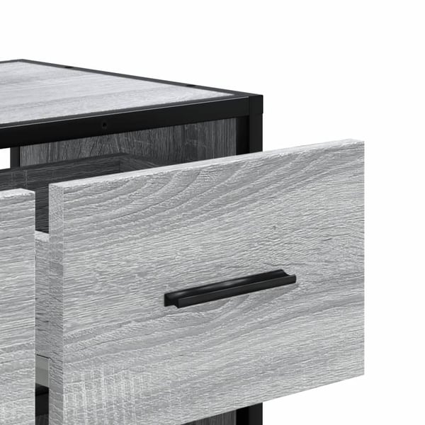 vidaXL tv-bord 60x31x39,5 cm konstrueret træ og metal grå sonoma-eg
