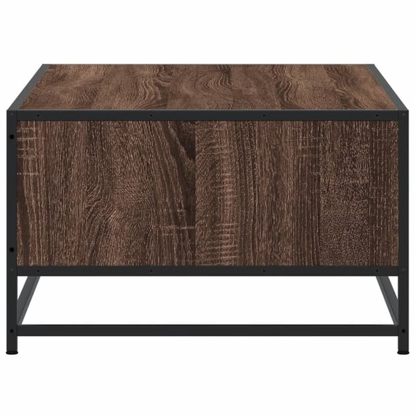 vidaXL Salongbord brun eik 100x57x35 cm konstruert tre og metall