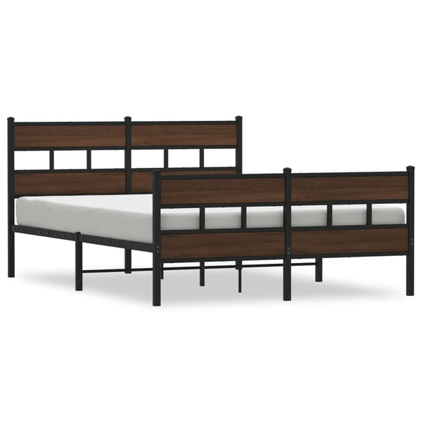 vidaXL Sengeramme uten madrass med hodegavl og fotgavl 137x190 cm
