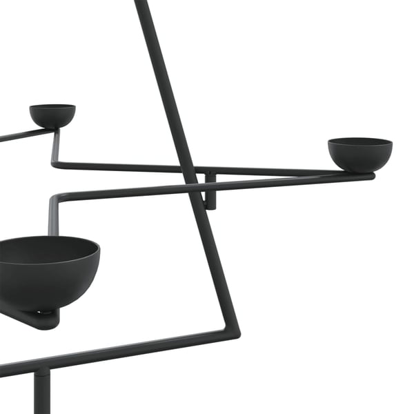 vidaXL Metallinen koristejoulukuusi musta 105 cm
