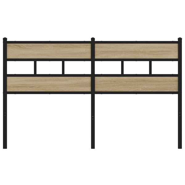 vidaXL Utskiftbar sengegavl sonoma eik 160 cm jern og konstruert tre