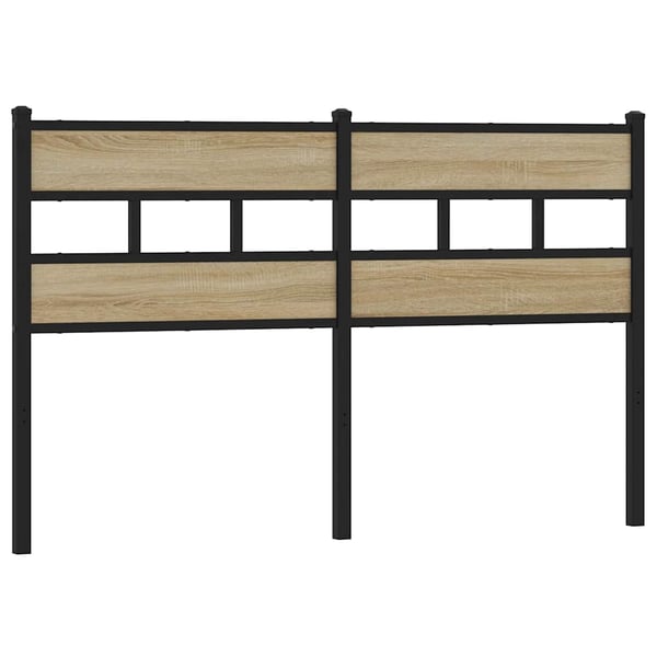 vidaXL Utskiftbar sengegavl sonoma eik 160 cm jern og konstruert tre