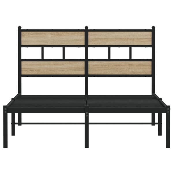 vidaXL Sengeramme i metall uten madrass sonoma eik 120x190 cm