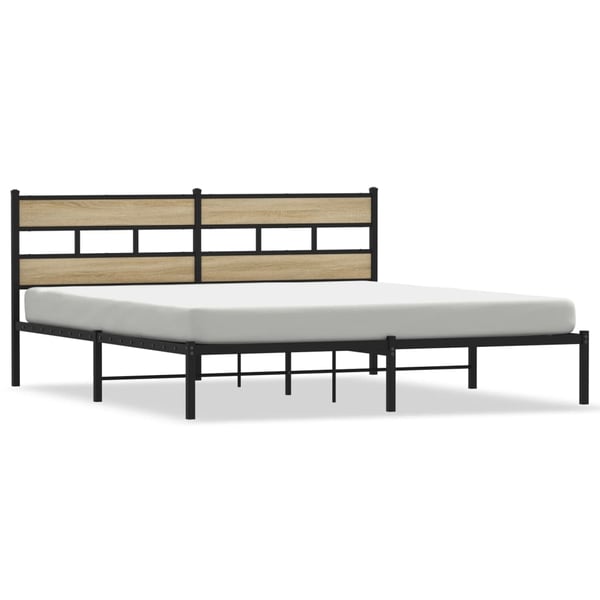 vidaXL sengeramme uden madras 180x200 cm metal sonoma-eg