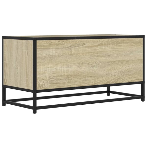 vidaXL TV-benk sonoma eik 80x34,5x40 cm konstruert tre og metall