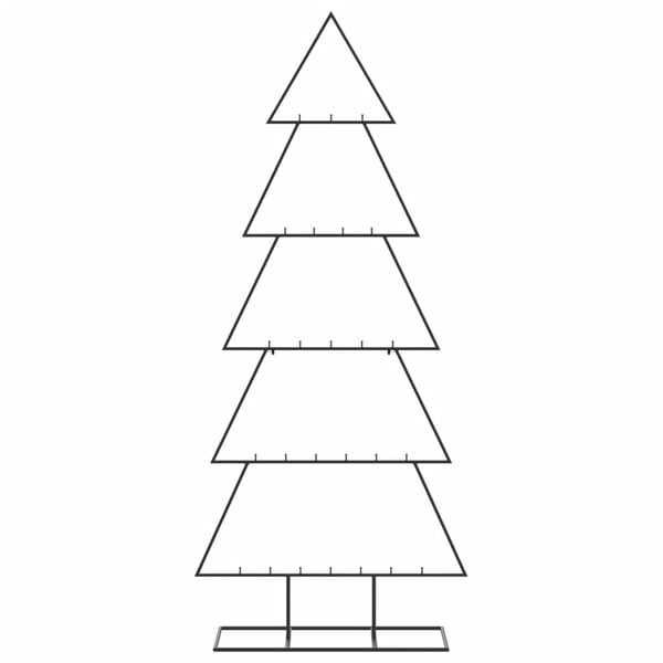 vidaXL dekorativt juletræ 150 cm metal sort