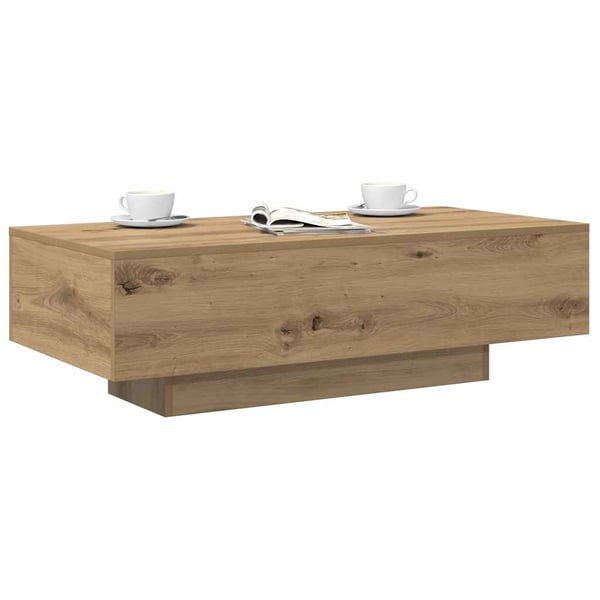 vidaXL Salongbord artisan eik 100x49,5x31 cm konstruert tre