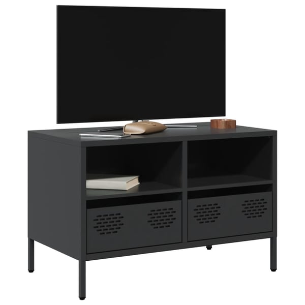vidaXL tv-bord 68x39x43,5 cm koldvalset stål sort