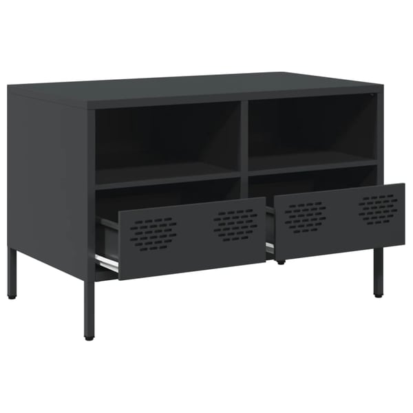 vidaXL tv-bord 68x39x43,5 cm koldvalset stål sort