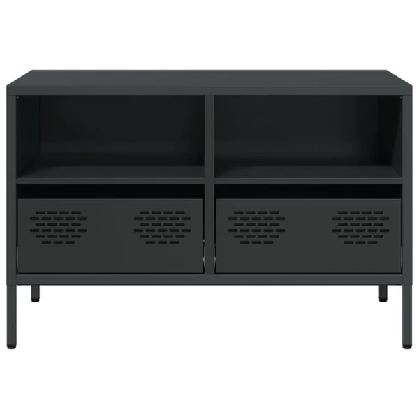 vidaXL tv-bord 68x39x43,5 cm koldvalset stål sort