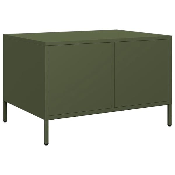 vidaXL TV-benk olivengrønn 68x50x43,5 cm kaldvalset stål