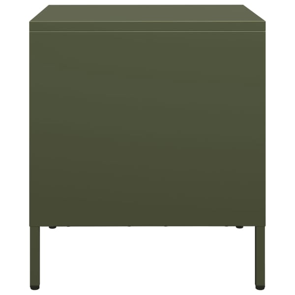 vidaXL sengeborde 2 stk. 35x39x43,5 cm stål olivengrøn
