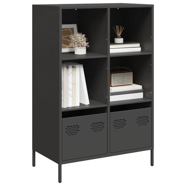 vidaXL Highboard svart 68x39x103,5 cm stål