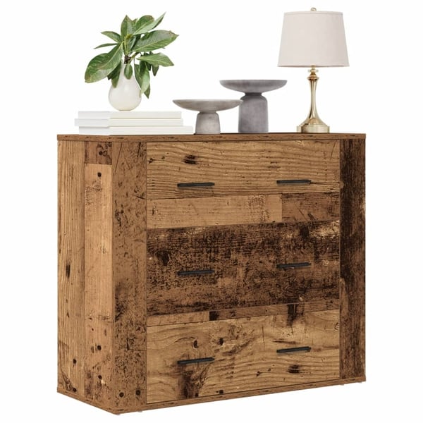 vidaXL Skjenk gammelt tre 80x33x70 cm konstruert tre