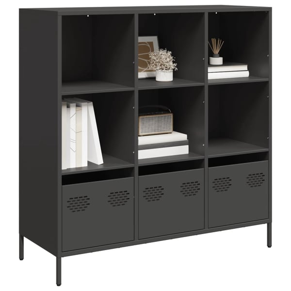 vidaXL Highboard Musta 101,5x39x103,5 cm Teräs