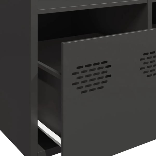 vidaXL Highboard Musta 101,5x39x103,5 cm Teräs