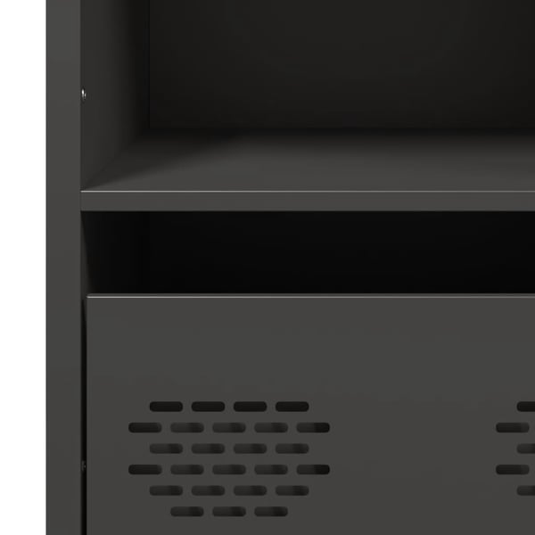 vidaXL Highboard Musta 101,5x39x103,5 cm Teräs
