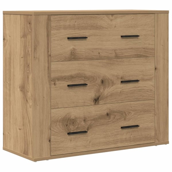 vidaXL Skjenk artisan eik 80x33x70 cm konstruert tre