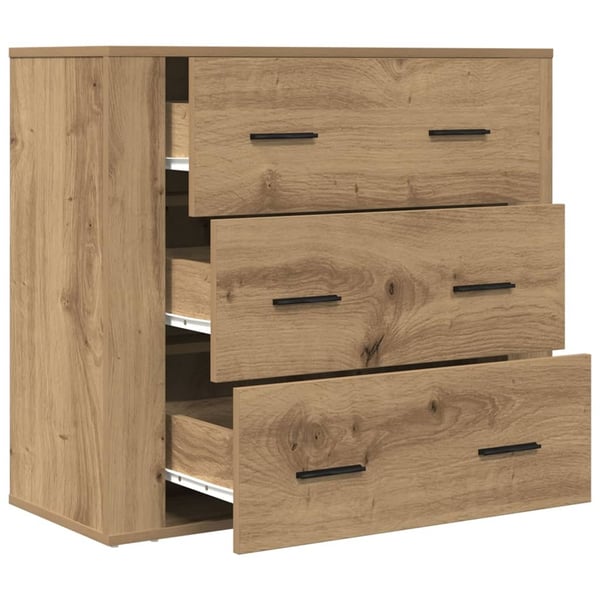 vidaXL Skjenk artisan eik 80x33x70 cm konstruert tre
