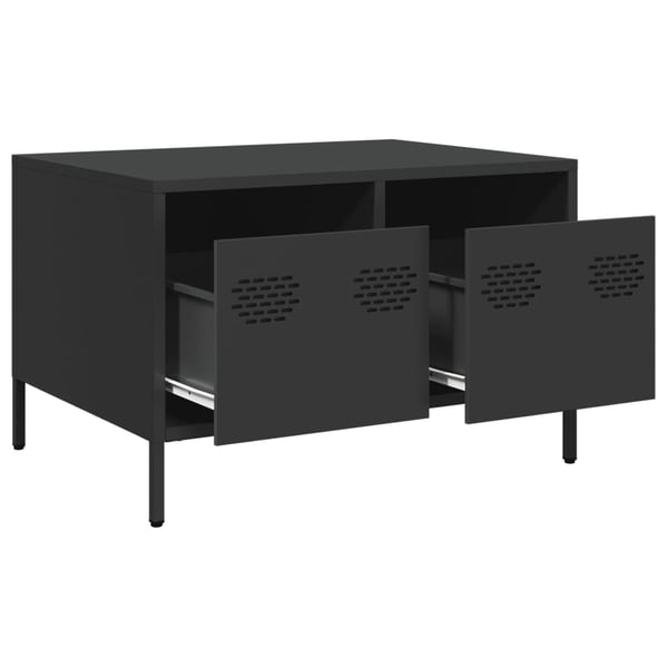 vidaXL tv-bord 68x50x43,5 cm koldvalset stål sort