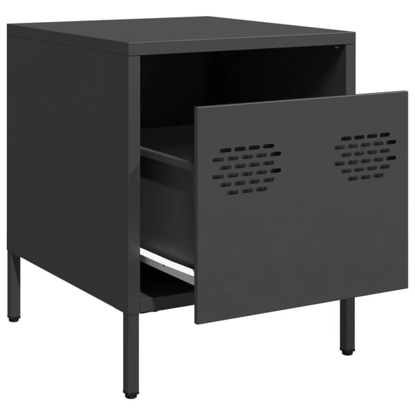 vidaXL sengeborde 2 stk. 35x39x43,5 cm stål sort