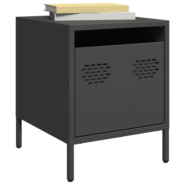 vidaXL sengeborde 2 stk. 35x39x43,5 cm stål sort