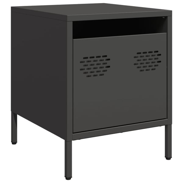 vidaXL sengebord 35x39x43,5 cm stål sort